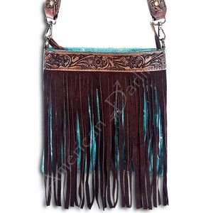 American Darling 9x10" Fringe Cross Body BGS172TRQ